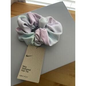 Nike Womens Gathered Hair Tie Hairband Large Scrunchie Tie Dye Gym Dri Fit - NEW